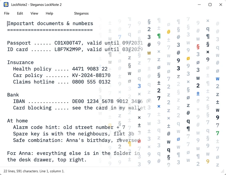 Steganos LockNote 2 – การเข้ารหัสที่ปลอดภัย